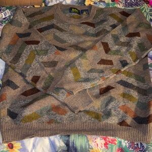 Ford Men's Geometric Crewneck Sweater - Multicolor